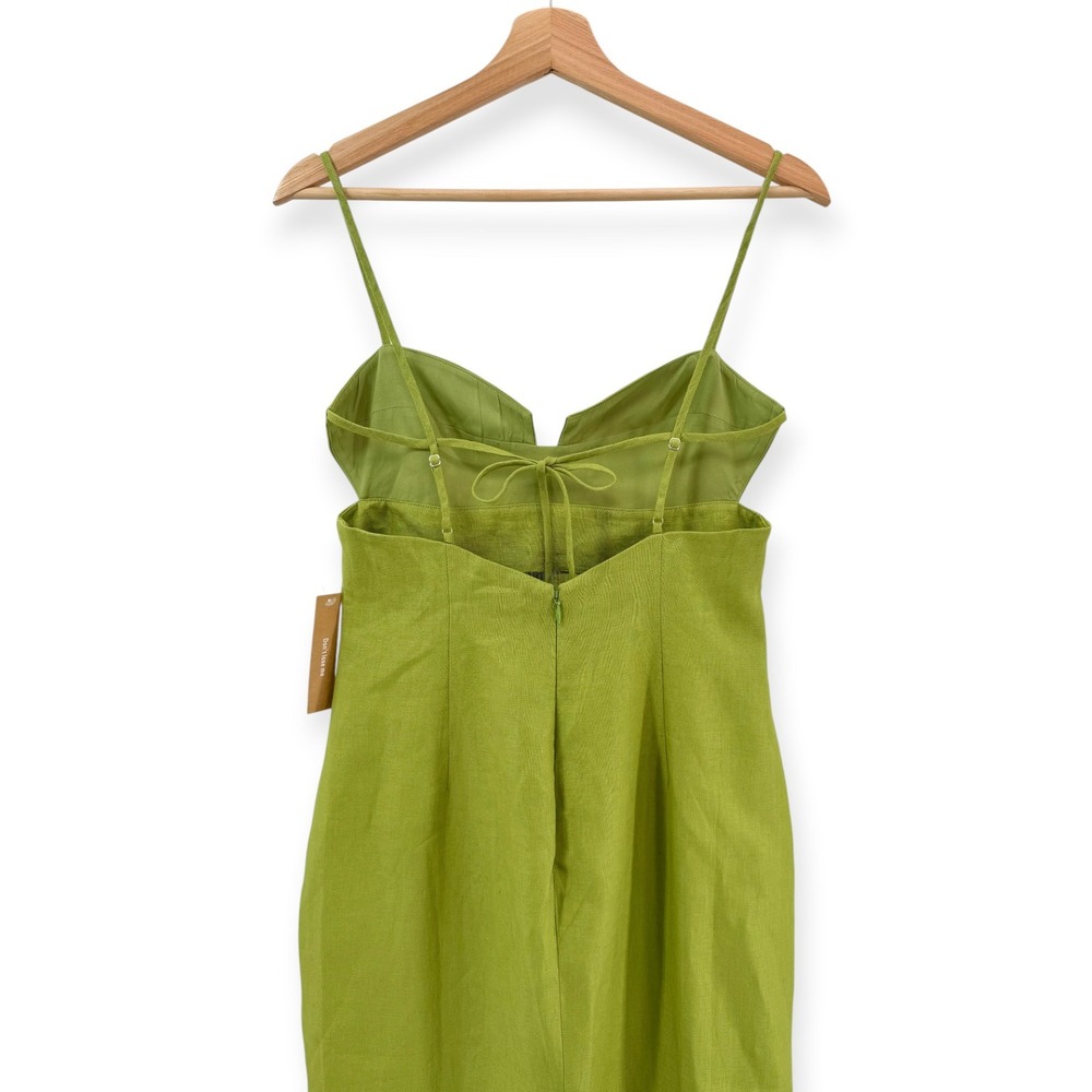 NWT o.p.t Indy Linen Dress in Grass Green - Size 6 - Picture 8 of 10